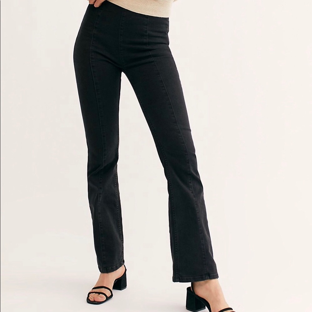Free People Slim Pull On Flare Jeans